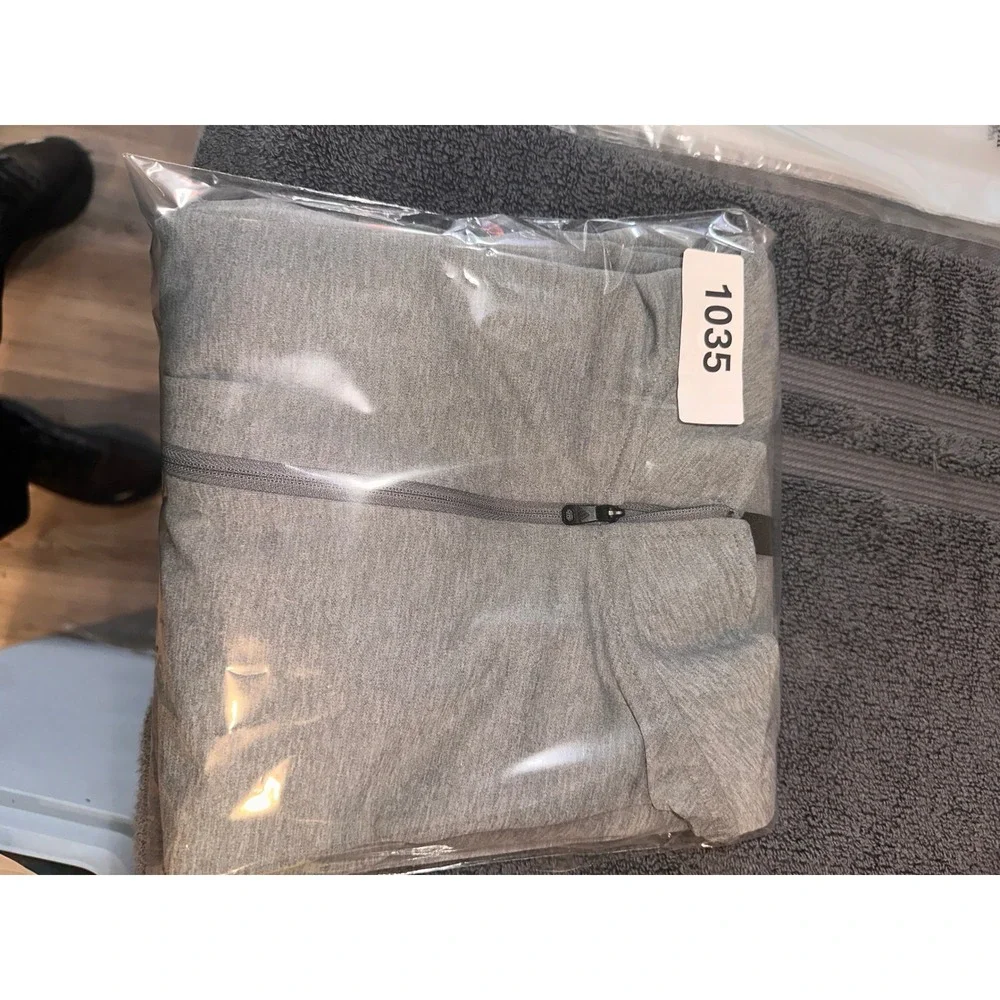 Adidas Mens XL Quarter Zip Pullover Heathered Grey Long Sleeve Athletic Top